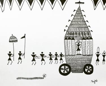 375x305 temple chariot drawing - Chariot Drawing
