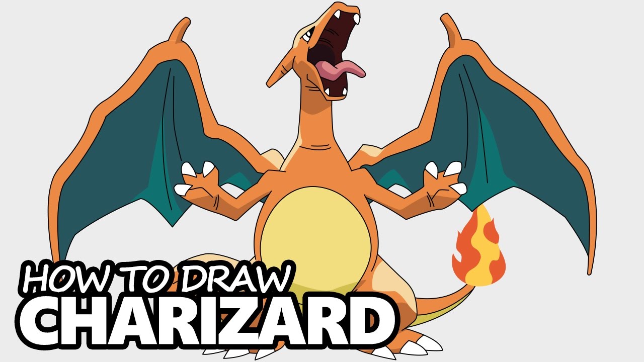1280x720 How To Draw Charizard Step - Charizard Drawing