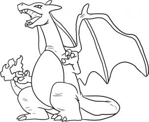 302x248 How To Draw Charizard From Pokemon - Charizard Drawing