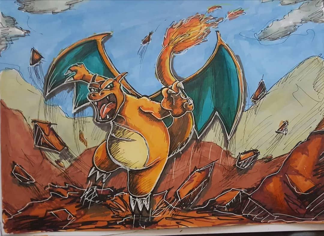 1080x788 My Charizard Drawing Pokemon - Charizard Drawing