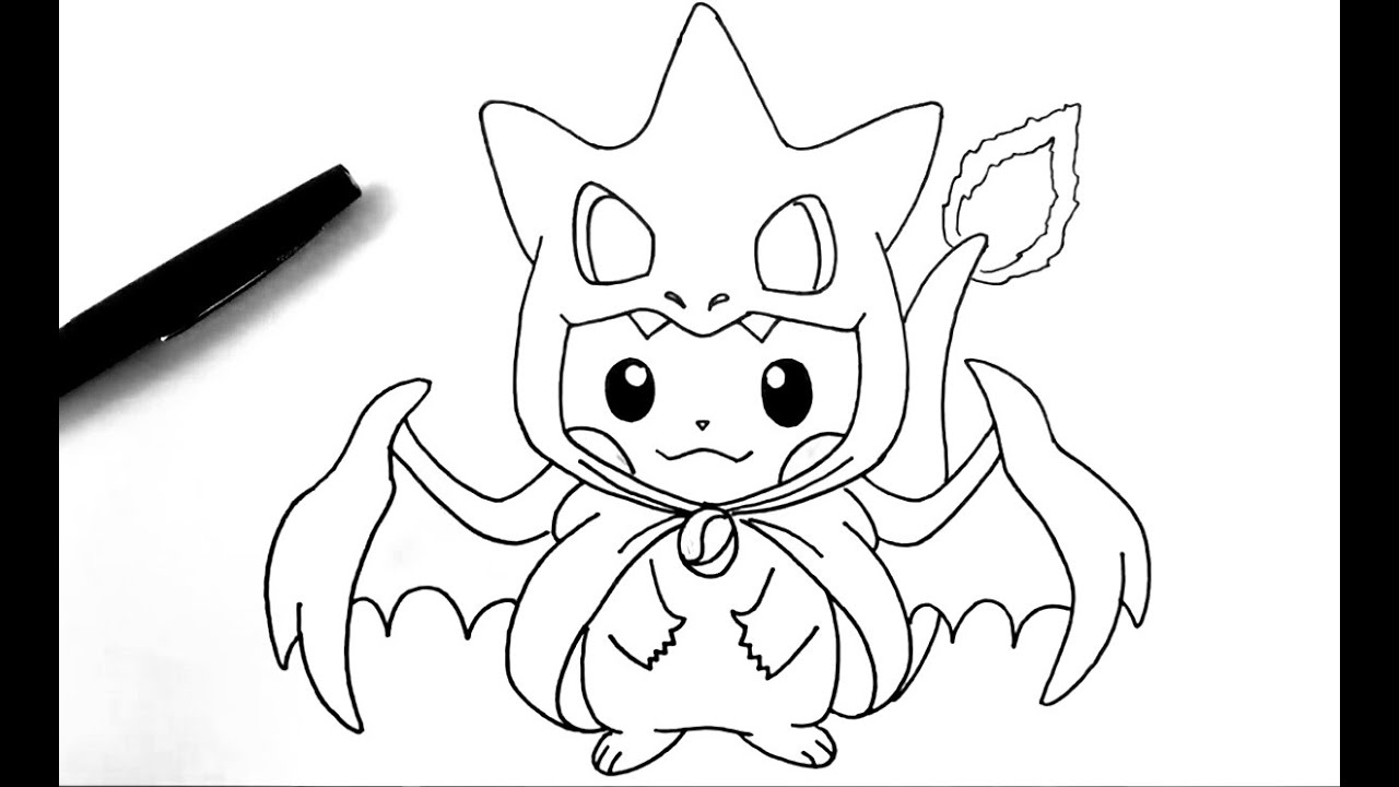 1280x720 Dessiner Pikachu Dracaufeu - Charizard Drawing
