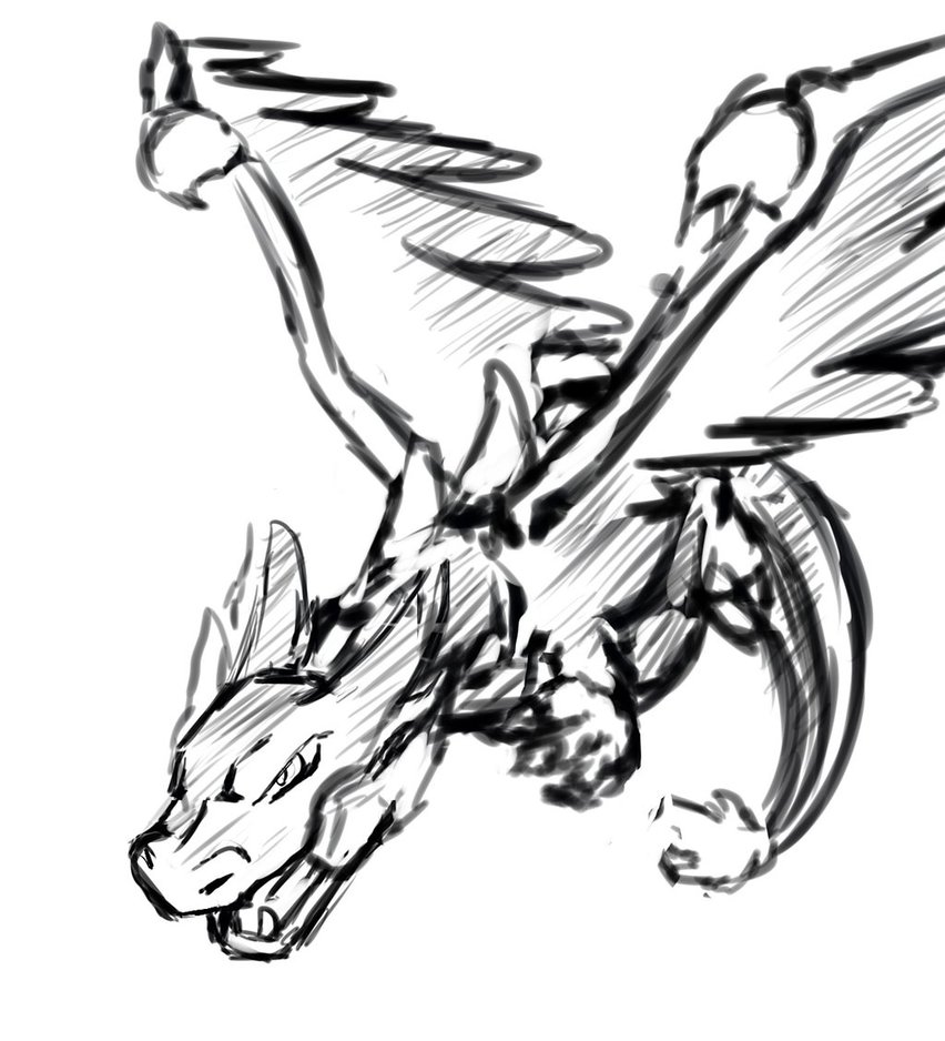 852x938 How To Draw Charizard X - Charizard X Drawing