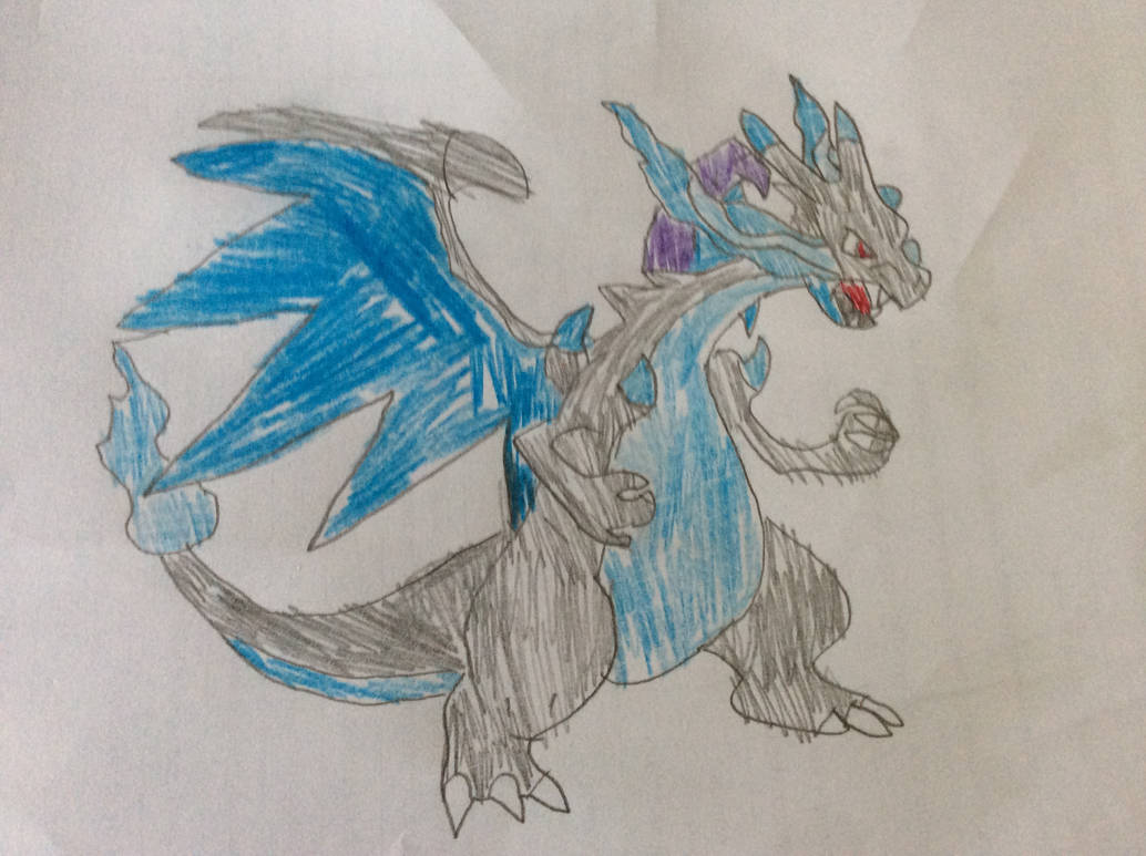 1034x773 Mega Charizard X Drawing - Charizard X Drawing
