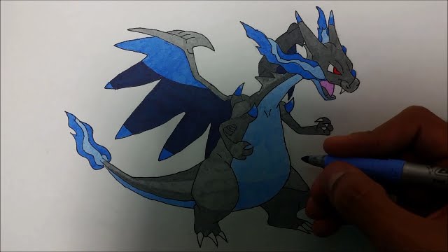 640x360 Speed Drawing - Charizard X Drawing