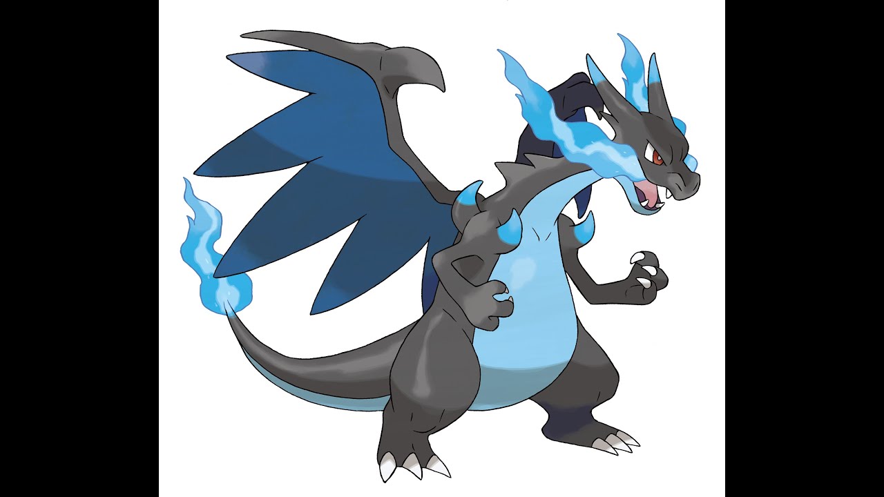 1280x720 How To Draw Mega Charizard X Step - Charizard X Drawing