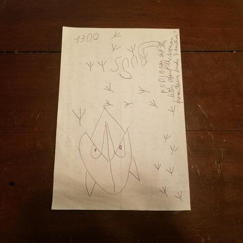 500x500 charles manson drawing with signature and weird note from prison - Charles Manson Drawing