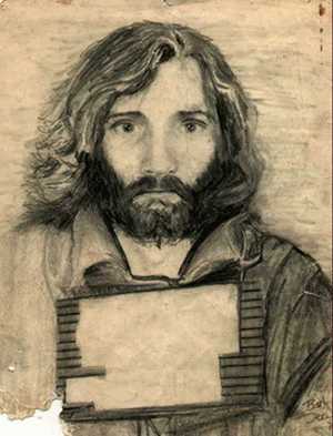 300x393 Charles Manson Drawing - Charles Manson Drawing