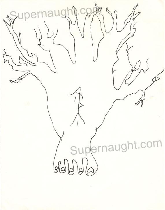571x729 Charles Manson Foot Tree Drawing Supernaught - Charles Manson Drawing