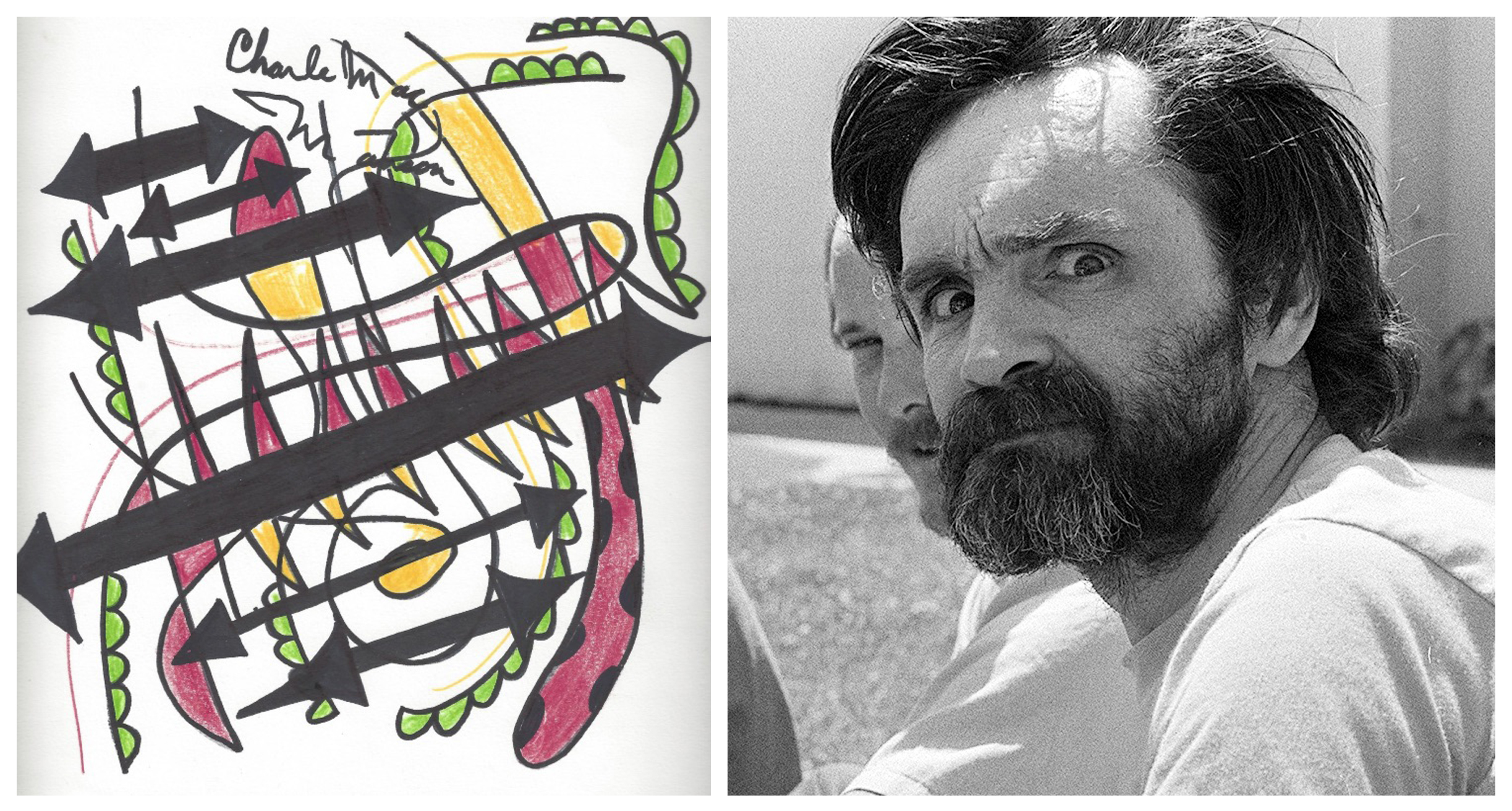 2446x1312 Art - Charles Manson Drawing