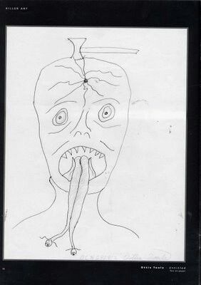 282x400 drawing hy richard ramirez the night stalker serial killers - Charles Manson Drawing