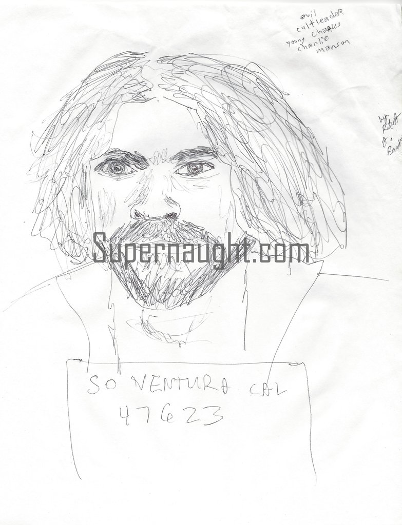 783x1024 Robert Bardo Charles Manson Ventura Ca Drawing Signed Supernaught - Charles Manson Drawing