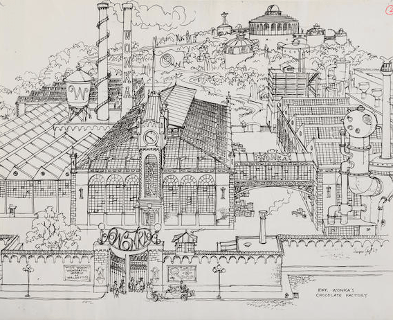 568x462 concept artwork roald dahl fans - Charlie And The Chocolate Factory Drawing