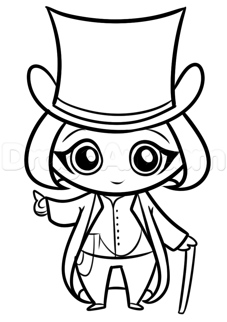 762x1081 How To Draw Willy Wonka, Step - Charlie And The Chocolate Factory Drawing