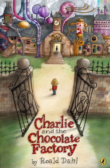The Three Books Last Bit Of Wonka - Charlie And The Chocolate Factory Drawi...