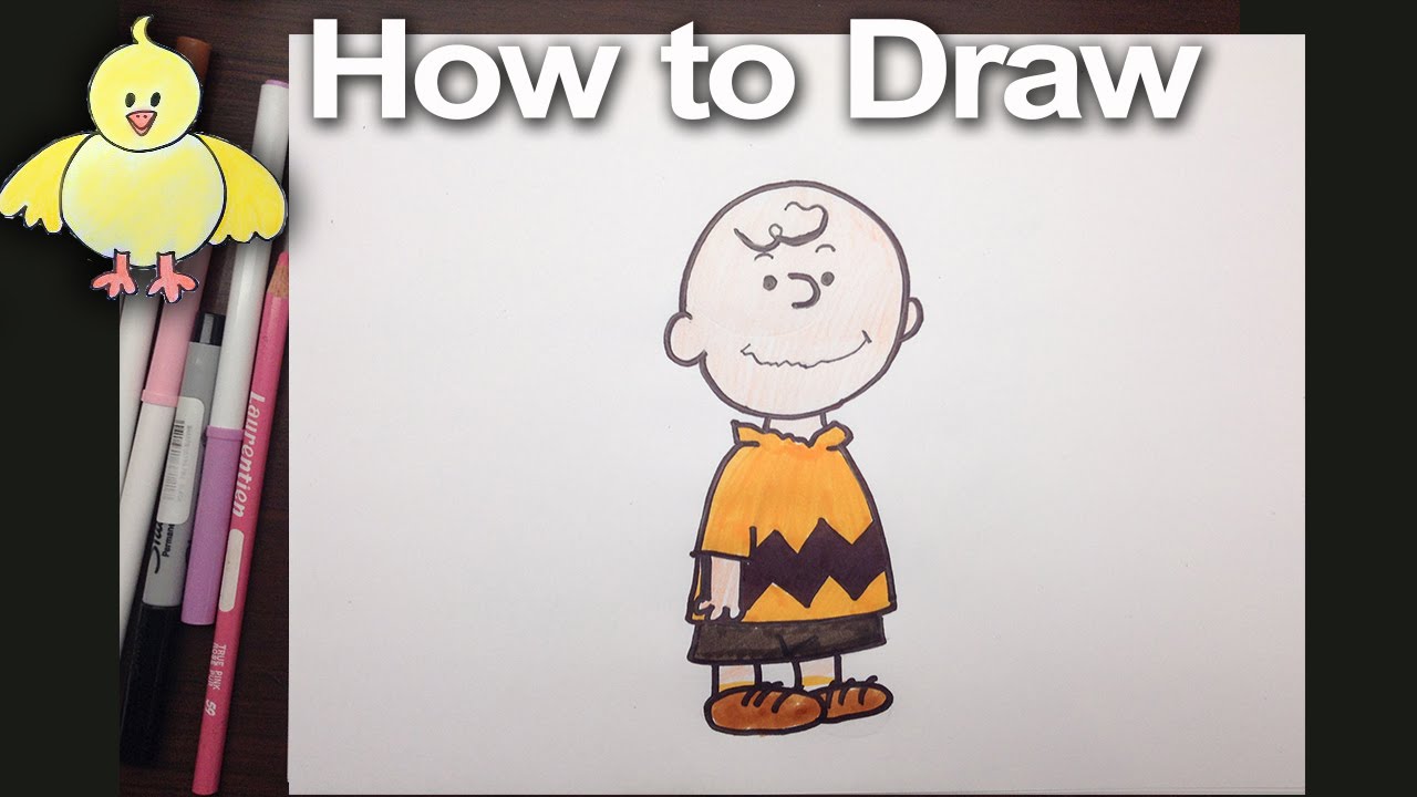 1280x720 how to draw charlie brown from the peanuts step - Charlie Brown Drawing