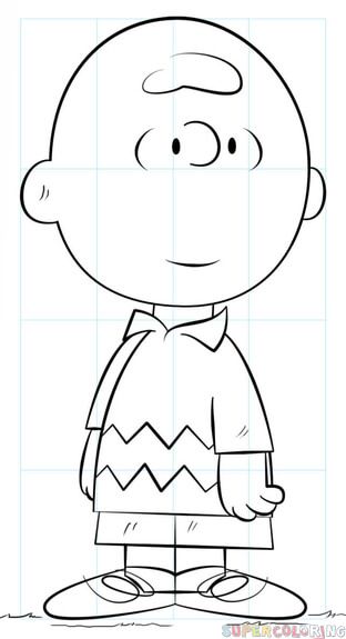 312x575 how to draw charlie brown step - Charlie Brown Drawing