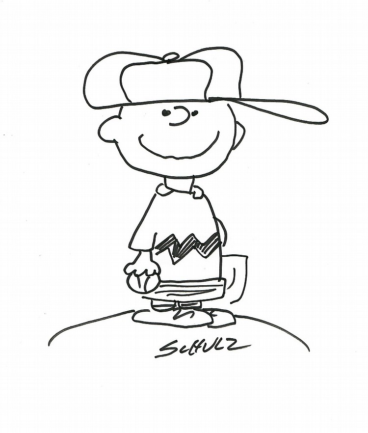 750x882 charles schulz drawing of charlie brown - Charlie Brown Drawing
