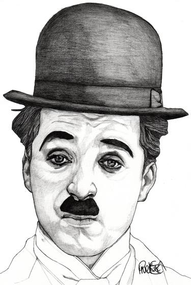 375x558 Charlie Chaplin Drawing - Charlie Chaplin Drawing