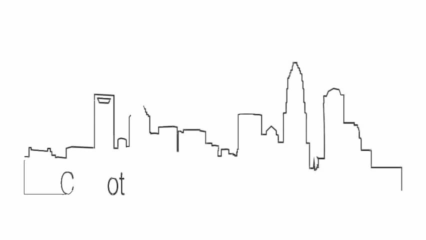 Charlotte Skyline Drawing