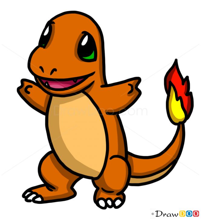 665x725 How To Draw Charmander, Pokemons Drawings Drawings, Charmander - Charmander Drawing