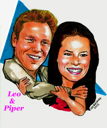 360x432 leo and piper caricature the charmed cafe - Charmed Drawings