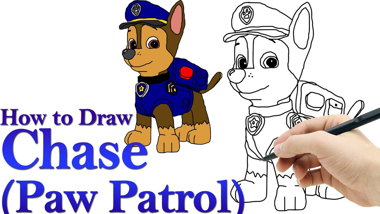 1280x720 How To Draw Chase From Paw Patrol Hde - Chase Drawing