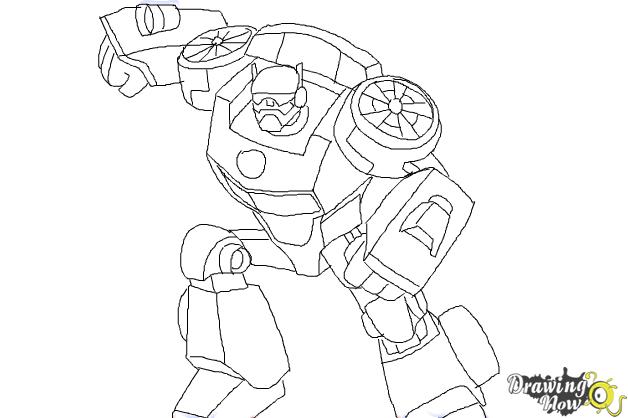 628x418 How To Draw Chase From Transformers Rescue Bots - Chase Drawing