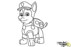 236x157 How To Draw Rubble Paw Patrol Follow This Step - Chase Paw Patrol Drawing