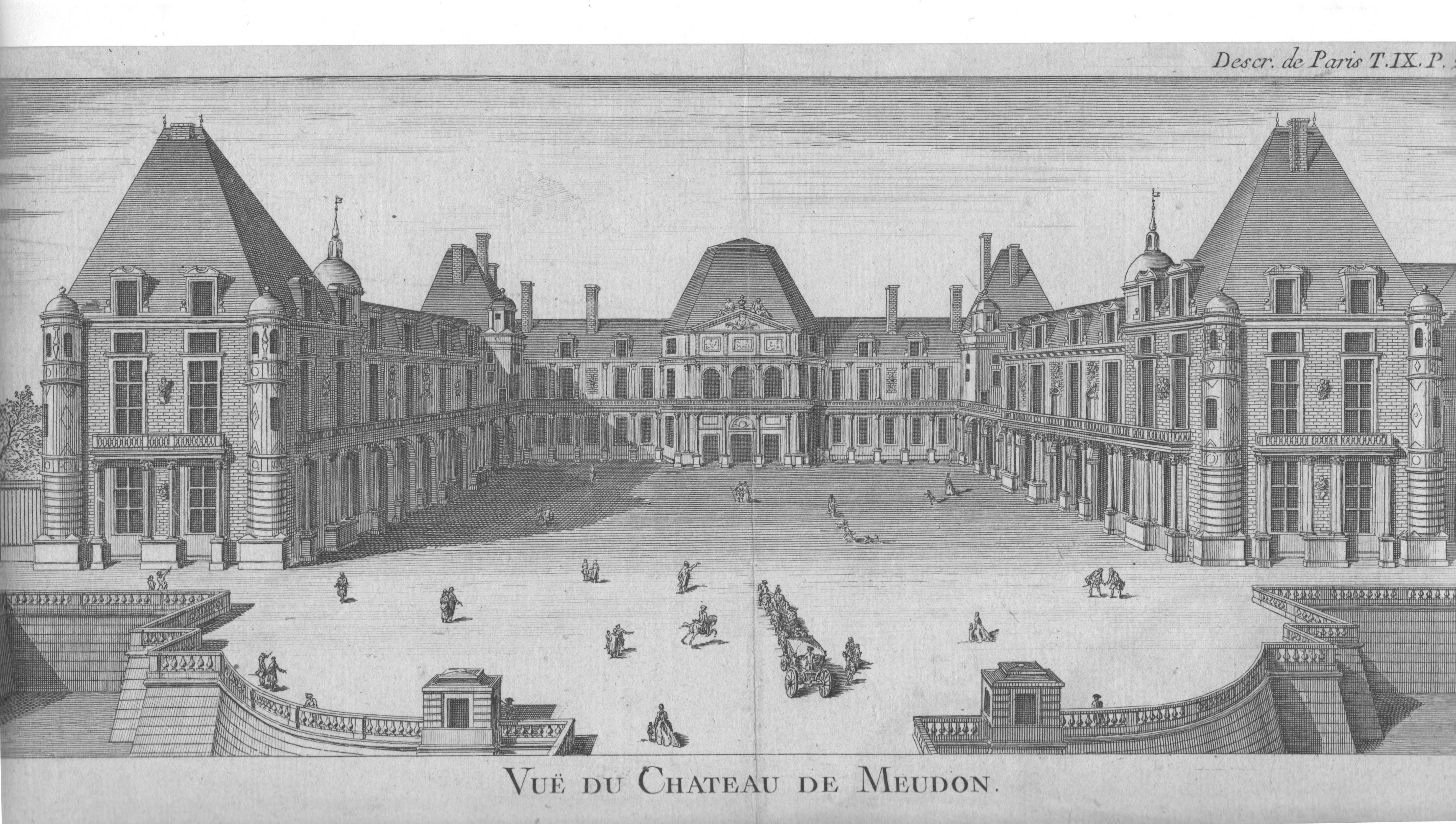 3480x1969 filedrawing of the de meudon - Chateau Drawing