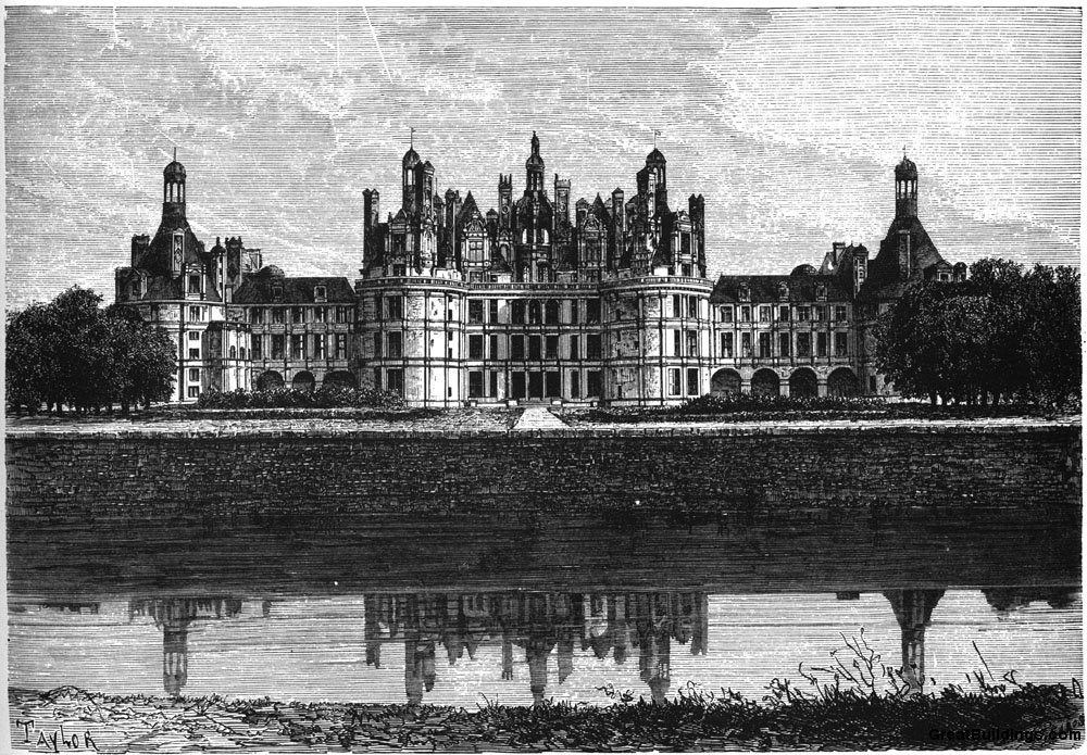 1000x695 Great Buildings Drawing - Chateau Drawing