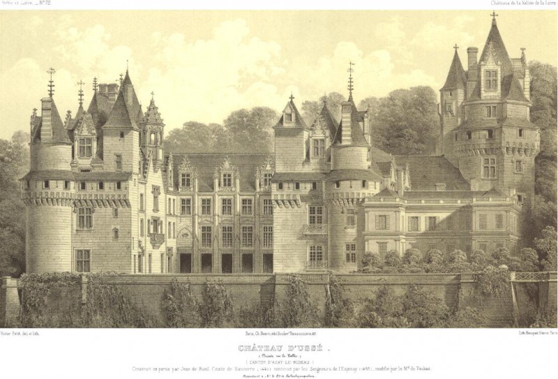 800x543 Vintage Architecture Drawing B - Chateau Drawing