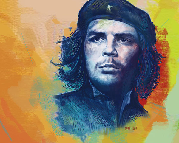 600x480 che guevara stylised modern drawing art sketch poster - Che Guevara Drawing
