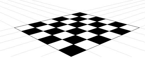 500x227 Draw A Checkerboard In Point Perspective Art Lesson - Checkerboard Drawing