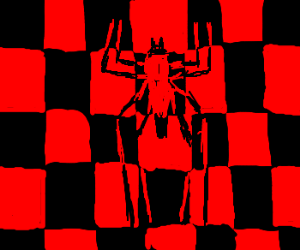 300x250 Spider Man Is A Checkerboard Drawing - Checkerboard Drawing