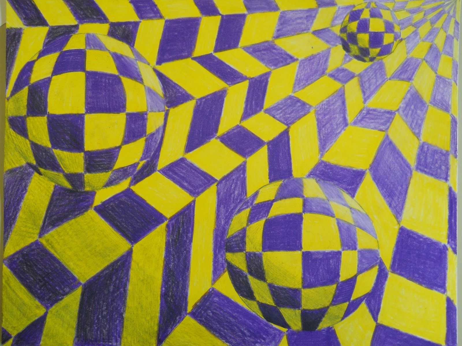 1600x1200 Art With Mrs Lane - Checkerboard Drawing