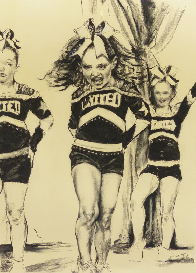 770x1070 girls of cheer drawing - Cheer Drawings