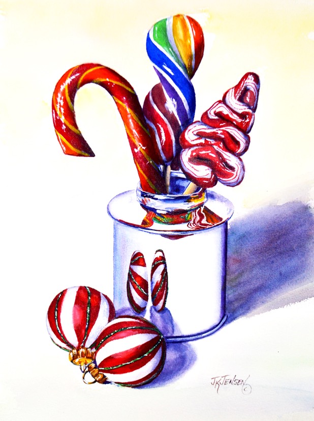 618x828 recent work holiday cheer joyce k jensen fine art original - Cheer Drawings