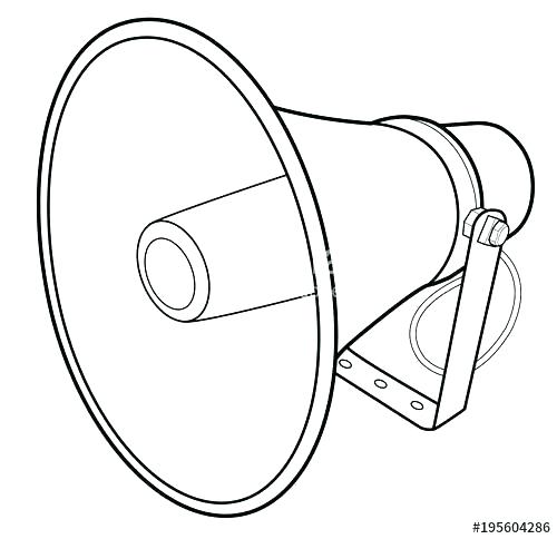 500x484 Cheer Megaphone Vector Clean Chalkboard Giant Printable Wlco - Cheer Megaphone Drawing