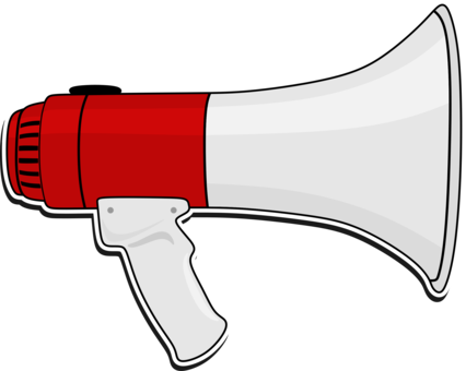 426x340 Cheerleading Uniforms Kansas City Chiefs Megaphone Drawing Cc0 - Cheer Megaphone Drawing