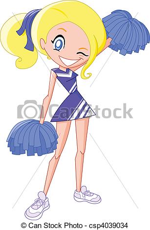 307x470 Drawings Of Cheerleaders - Cheerleader Drawing