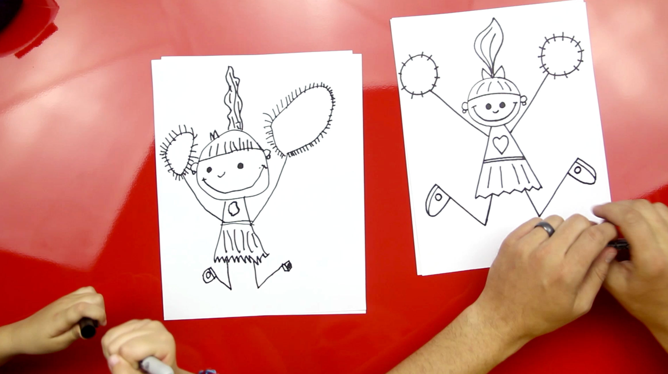 2324x1302 How To Draw A Cheerleader - Cheerleader Drawing