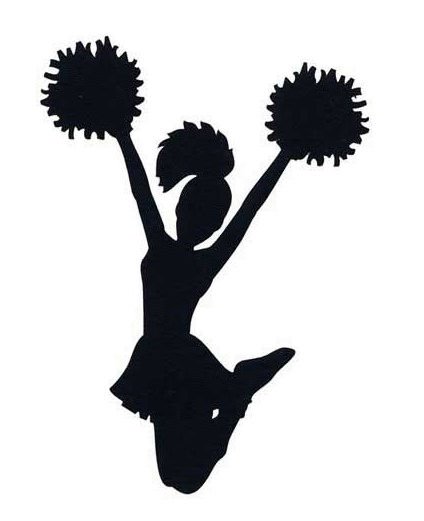 424x521 Cheerleaders Drawing Jump Huge Freebie! Download For Powerpoint - Cheerleader Drawing