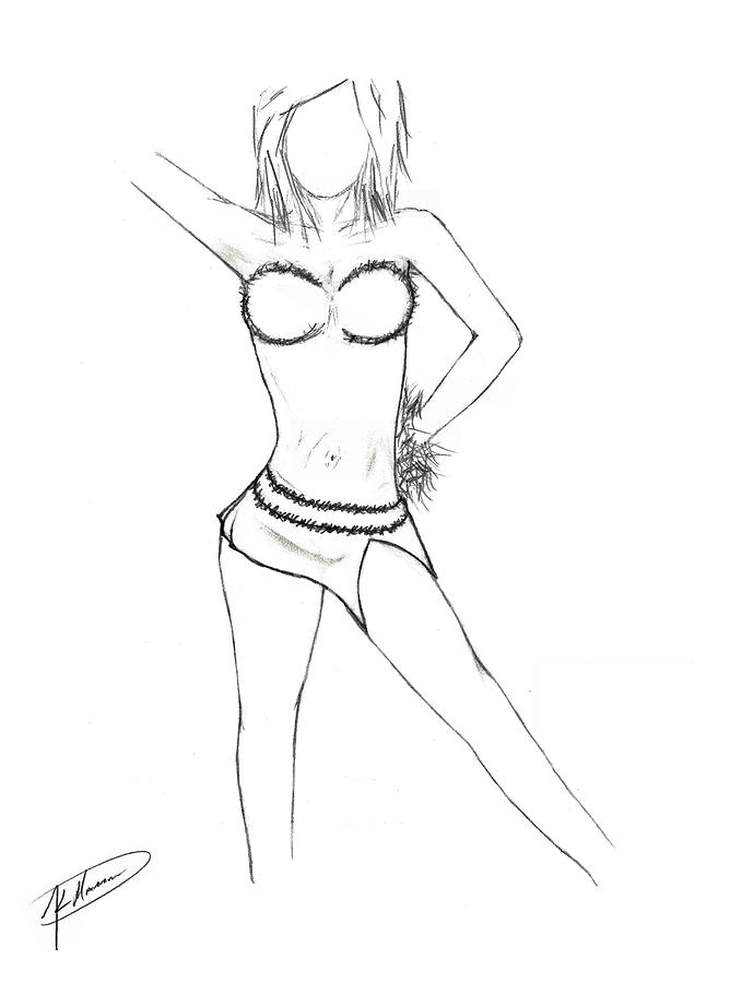 668x900 Study - Cheerleader Drawing