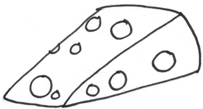 400x215 step how to draw cheese with easy step - Cheese Drawing
