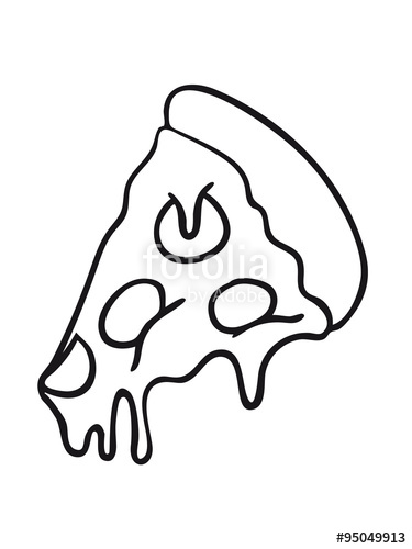 Cheese Pizza Drawing at PaintingValley.com | Explore collection of ...