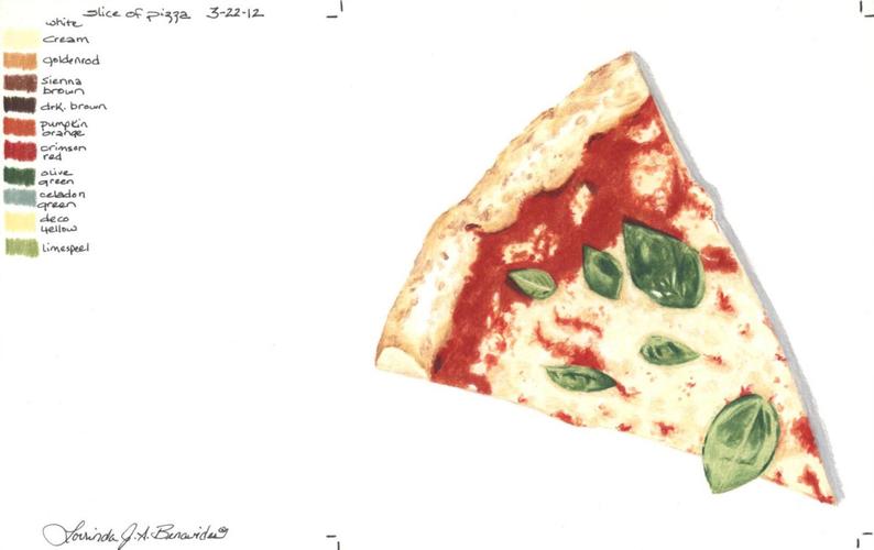 794x500 Pizza Slice Photo Realistic Colored Pencils Art Etsy - Cheese Pizza Drawing