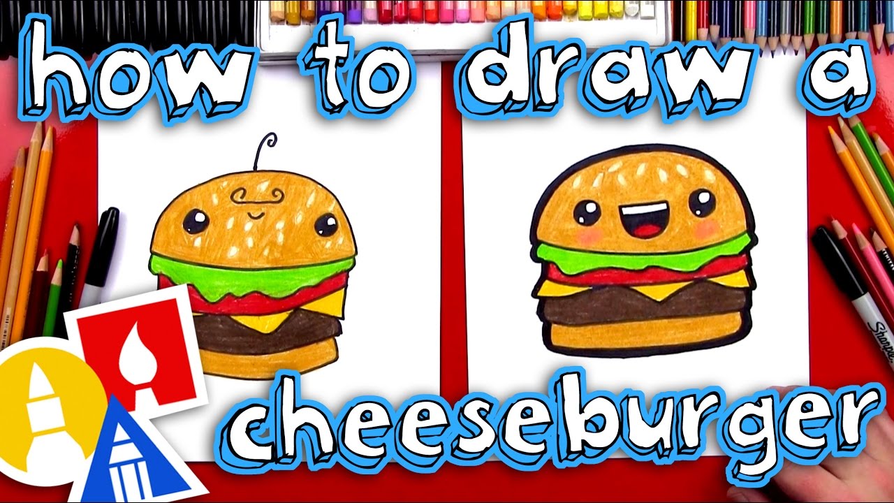 1280x720 how to draw a funny cheeseburger - Cheeseburger Drawing