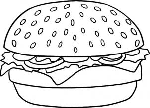 302x218 how to draw how to draw a hamburger - Cheeseburger Drawing