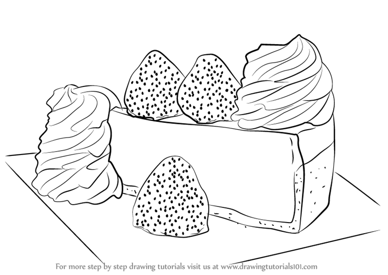 800x566 learn how to draw a cheese cake - Cheesecake Drawing