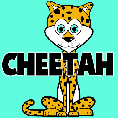 400x400 how to draw cartoon cheetahs with easy step - Cheetah Cartoon Drawing